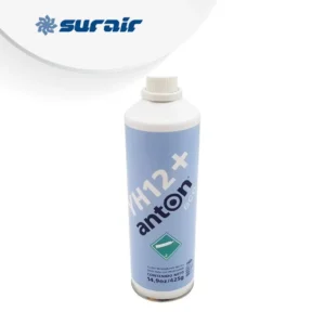 Garrafa Anton YH12 de 0.900 kg, refrigerante R134A, ideal para sistemas de refrigeración y aire acondicionado, con bajo impacto ambiental y alta eficiencia energética