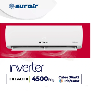 Aire Acondicionado Split Inverter Hitachi 4500 Frío/Calor