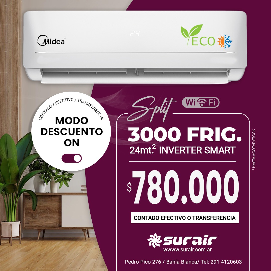promo midea inverter 3000