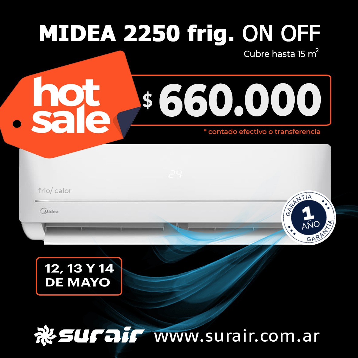 hot sale midea 2250 on/off